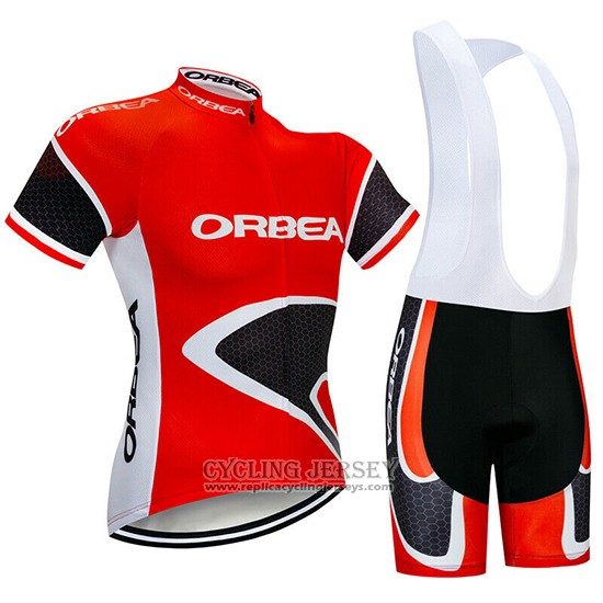 2019 Cycling Jersey Orbea Red Black Short Sleeve And Bib Short